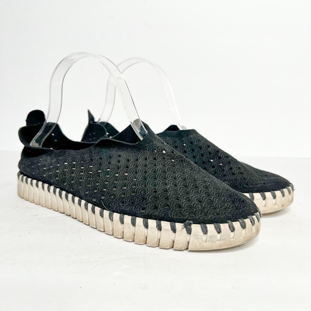 Ilse Jacobsen Hornbaek Women's Tulip 139 Black Leather Flats Size 39 8